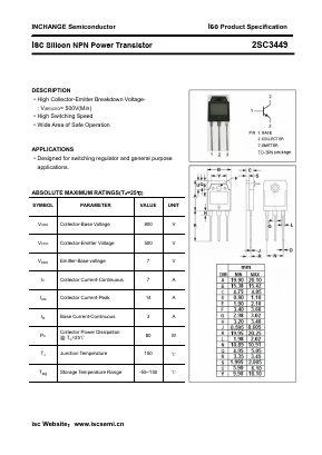 C3349 Datasheet PDF Inchange Semiconductor