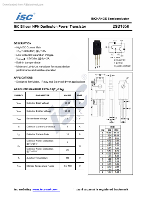 2SD1856 Datasheet PDF Inchange Semiconductor