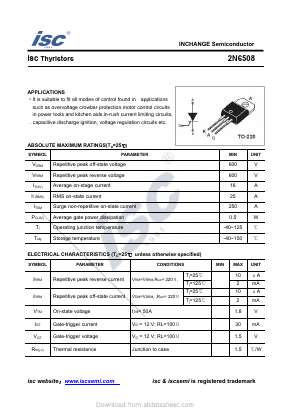 2N6508 Datasheet PDF Inchange Semiconductor