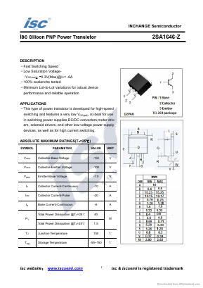 2SA1646-Z Datasheet PDF Inchange Semiconductor
