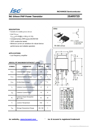 2SAR572D Datasheet PDF Inchange Semiconductor