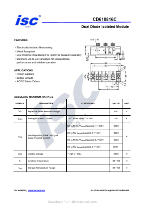CD610816C Datasheet PDF Inchange Semiconductor