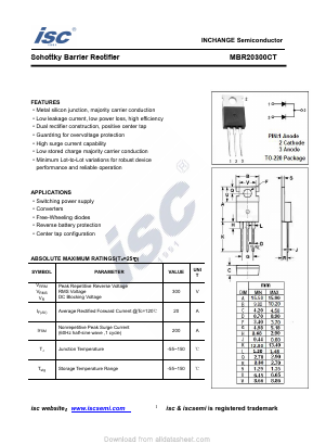 MBR20300CT Datasheet PDF Inchange Semiconductor