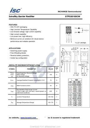 STPS30150CW Datasheet PDF Inchange Semiconductor