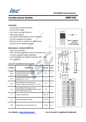 MBR1090 Datasheet PDF Inchange Semiconductor