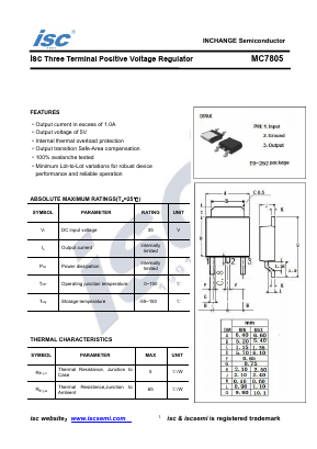 MC7805 Datasheet PDF Inchange Semiconductor