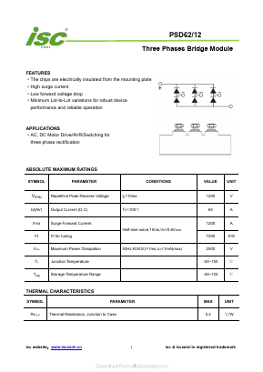 PSD62/12 Datasheet PDF Inchange Semiconductor