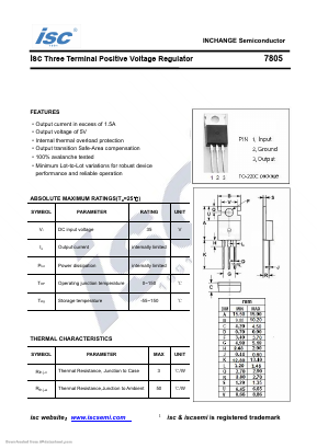7805 Datasheet PDF Inchange Semiconductor