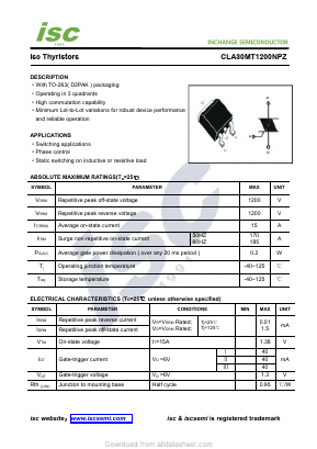 CLA30MT1200NPZ Datasheet PDF Inchange Semiconductor