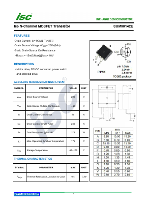 SUM90142E Datasheet PDF Inchange Semiconductor