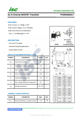 PHD96NQ03LT Datasheet PDF Inchange Semiconductor