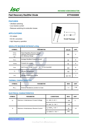 STTH3006W Datasheet PDF Inchange Semiconductor