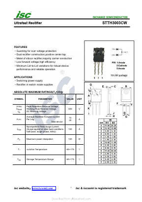 STTH3003CW Datasheet PDF Inchange Semiconductor