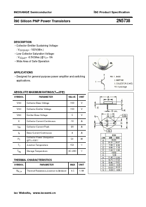 2N5738 Datasheet PDF Inchange Semiconductor