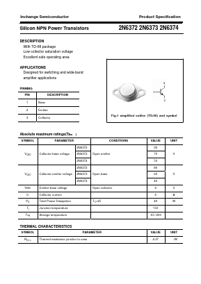 2N6374 Datasheet PDF Inchange Semiconductor