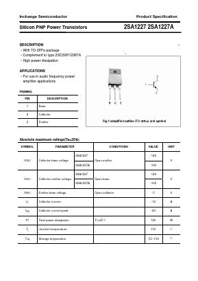 2SA1227A Datasheet PDF Inchange Semiconductor