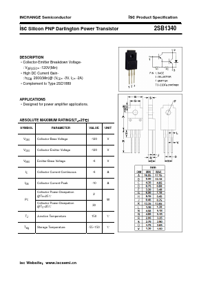 B1340 Datasheet PDF Inchange Semiconductor