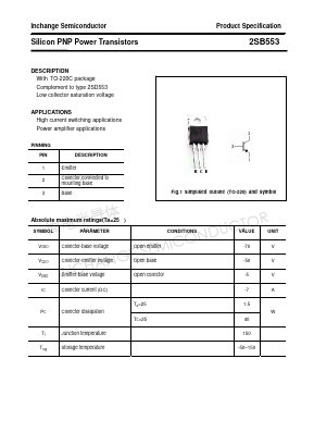 B553 Datasheet PDF Inchange Semiconductor