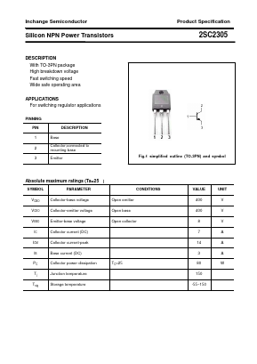 C2305 Datasheet PDF Inchange Semiconductor