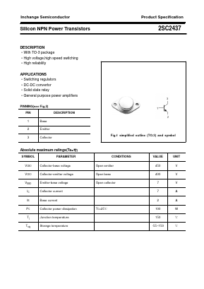 2SC2437 Datasheet PDF Inchange Semiconductor