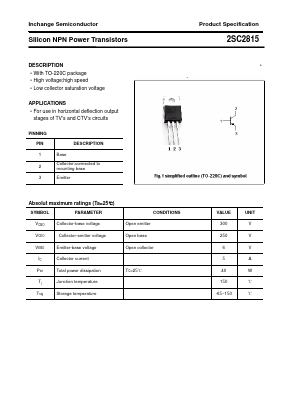 C2815 Datasheet PDF Inchange Semiconductor