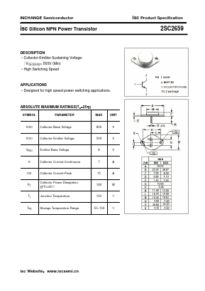2SC2659 Datasheet PDF Inchange Semiconductor