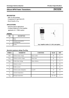 2SC3230 Datasheet PDF Inchange Semiconductor