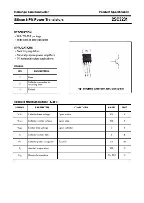 2SC3231 Datasheet PDF Inchange Semiconductor