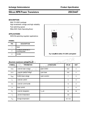 C3447 Datasheet PDF Inchange Semiconductor