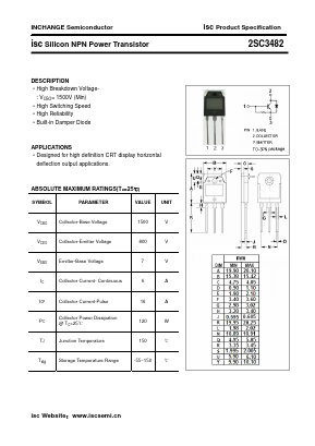 2SC3482 Datasheet PDF Inchange Semiconductor