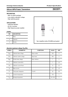 C3571 Datasheet PDF Inchange Semiconductor