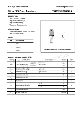 2SC3973 Datasheet PDF Inchange Semiconductor