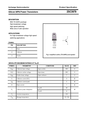 2SC3979 Datasheet PDF Inchange Semiconductor
