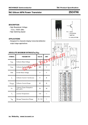 2SC4746 Datasheet PDF Inchange Semiconductor