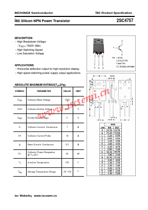 C4757 Datasheet PDF Inchange Semiconductor