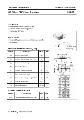 BDX14 Datasheet PDF Inchange Semiconductor