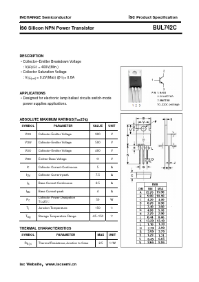 BUL742C Datasheet PDF Inchange Semiconductor