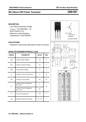 2SB1507 Datasheet PDF Inchange Semiconductor