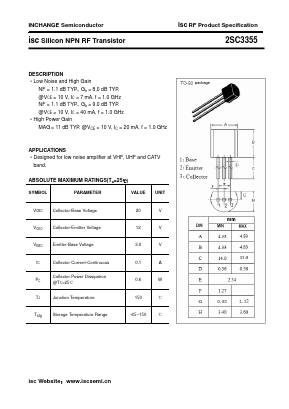C3355 Datasheet PDF Inchange Semiconductor