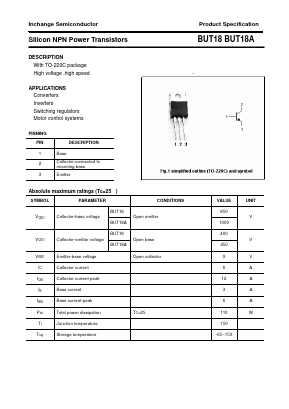 BUT18 Datasheet PDF Inchange Semiconductor