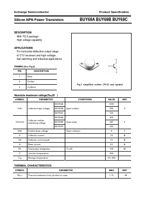 BUY69A Datasheet PDF Inchange Semiconductor