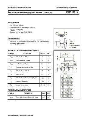 PMD1601K Datasheet PDF Inchange Semiconductor