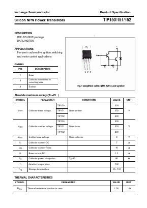 TIP150 Datasheet PDF Inchange Semiconductor