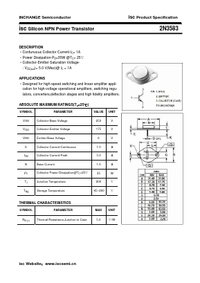 2N3583 Datasheet PDF Inchange Semiconductor