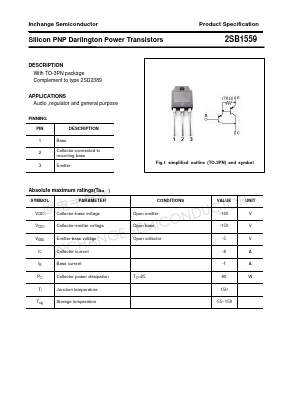 2SB1559 Datasheet PDF Inchange Semiconductor