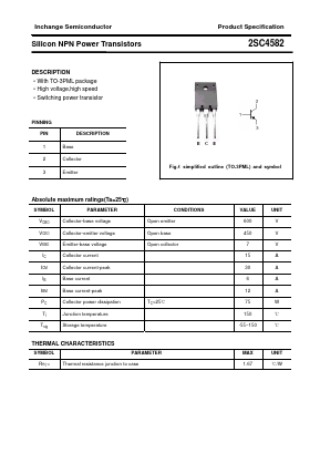 C4582 Datasheet PDF Inchange Semiconductor