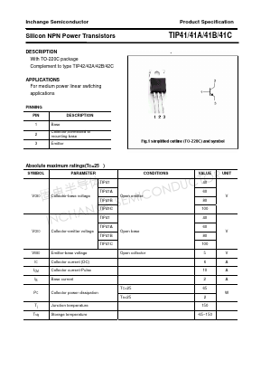 TIP41B Datasheet PDF Inchange Semiconductor
