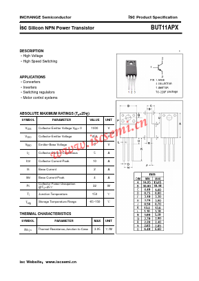 BUT11APX Datasheet PDF Inchange Semiconductor