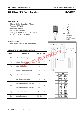 2SC5887 Datasheet PDF Inchange Semiconductor