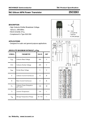 2SC3263 Datasheet PDF Inchange Semiconductor